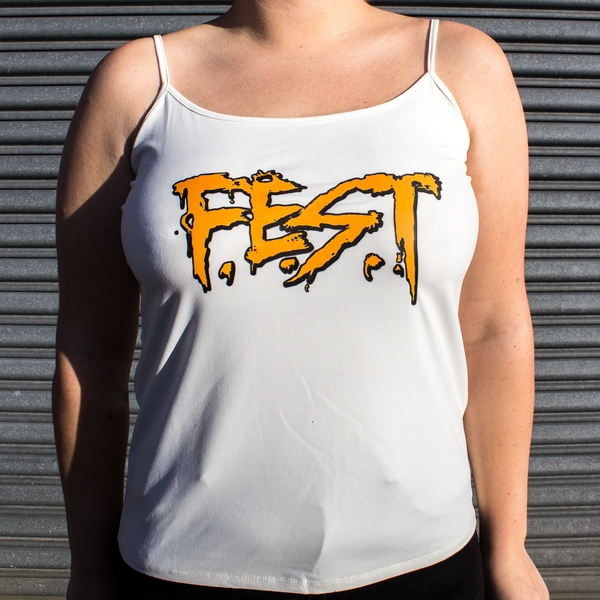 Singlet m/ F.E.S.T logo på front

kjøpte produkter kan ikke returneres eller byttes da de lages 